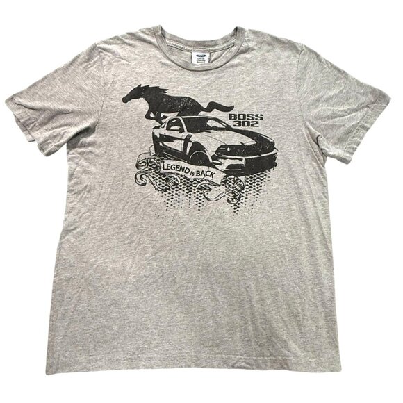 Ford‎ Mustang T-Shirt Mens XL Boss 302 Legend Gray Official Licensed Product USA - Picture 1 of 8